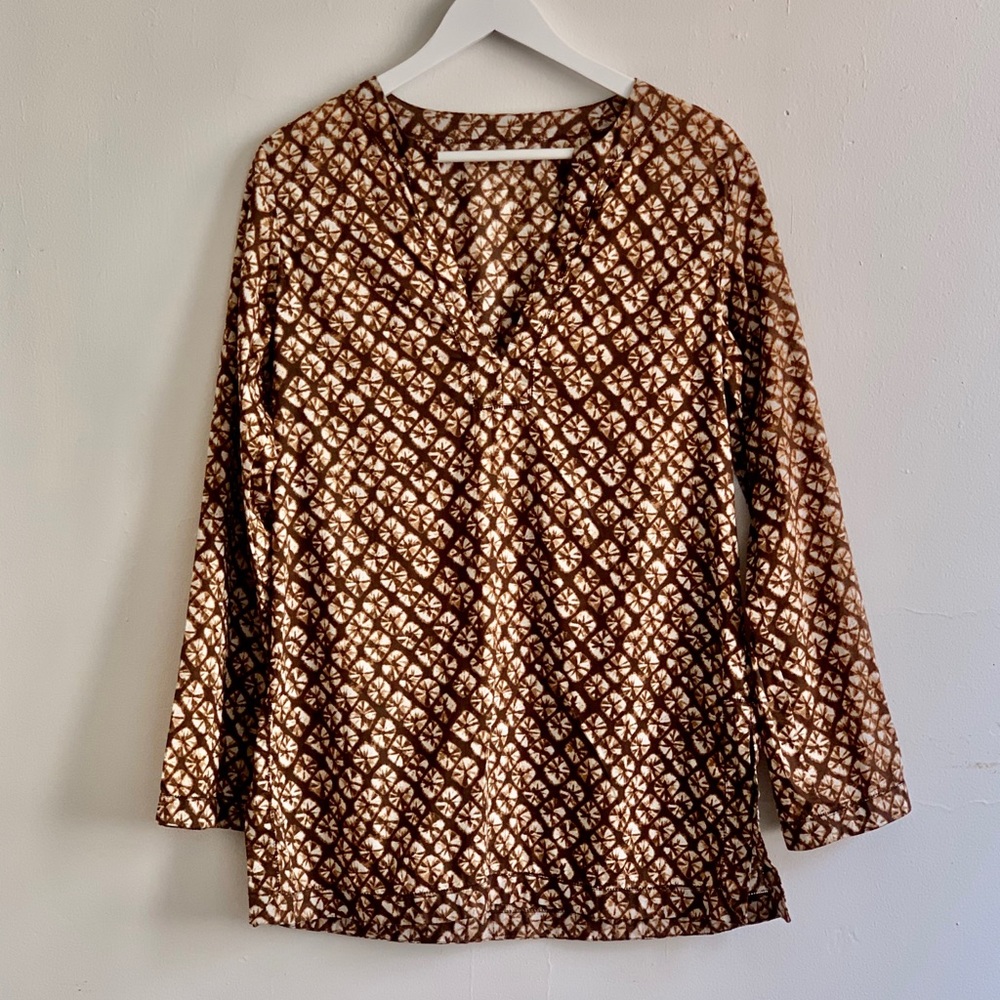 Michael Kors Brown Retro Cotton Mini-Dress